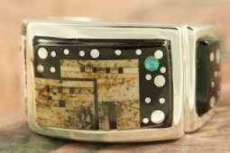Calvin Begay Starry Night in the Pueblo Ring